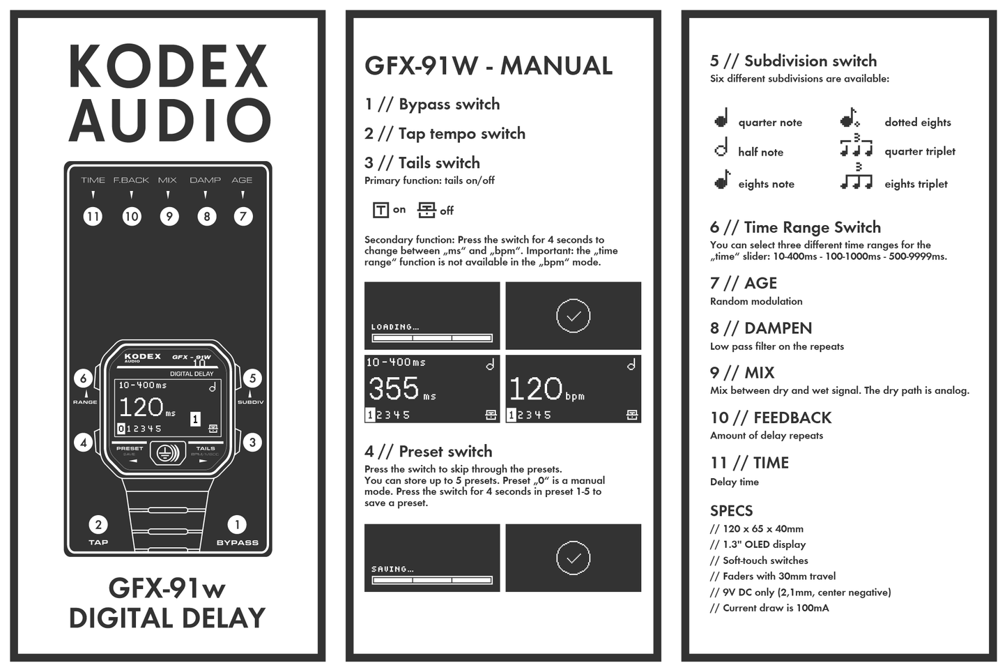 GFX-91w - Digital Delay